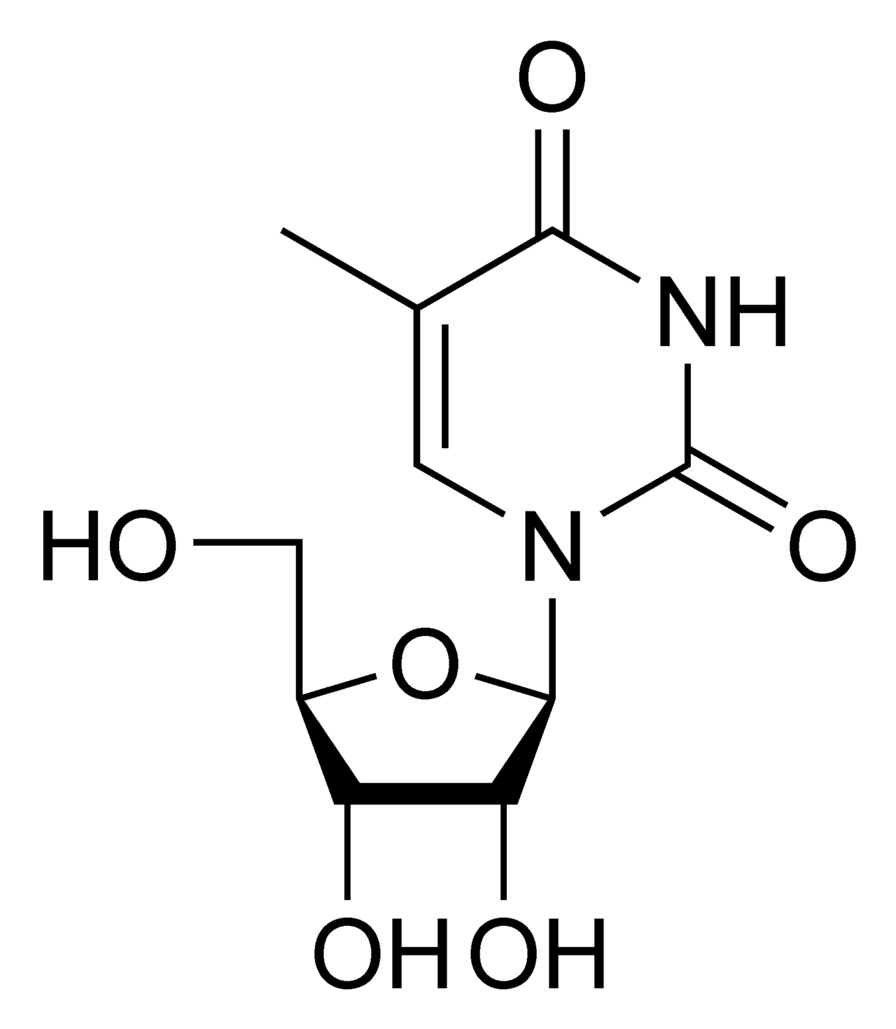 Structura 5-methyluridinu